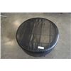 Image 2 : ROUND STUDDED LEATHER LOOK STORAGE OTTOMAN