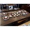 Image 1 : LARGE LOT OF CROWN DUCAL WARE ENGLISH CHINA- TEACUPS, SAUCERS, CREAM AND SUGAR, GRAVY BOAT, PLATES, 