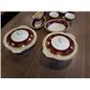 Image 2 : LARGE LOT OF CROWN DUCAL WARE ENGLISH CHINA- TEACUPS, SAUCERS, CREAM AND SUGAR, GRAVY BOAT, PLATES, 