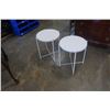 Image 1 : PAIR OF ROUND METAL ENDTABLES