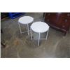 Image 2 : PAIR OF ROUND METAL ENDTABLES