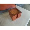 Image 4 : WOVEN BASKET, WOOD BOWL, COASTER SET AND STONE LIDDED DISH