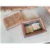 Image 9 : WOVEN BASKET, WOOD BOWL, COASTER SET AND STONE LIDDED DISH