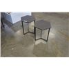 Image 1 : PAIR OF GREY HEXAGON ENDTABLES