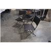 Image 3 : 3 PIECE WICKER LOOK GLASSTOP FOLDING PATIO BISTRO SET