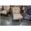 Image 2 : 3 PIECE BLACK METAL PATIO CHAIR SET