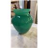 Image 8 : BOHEMIA GLASS VASE, BLUE GLASS BASKET AND EASTERN VASE