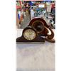 Image 1 : BOMBAY CO AND WESTMINSTER MANTLE CLOCKS AND WOOD FIGURE
