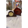 Image 5 : BOMBAY CO AND WESTMINSTER MANTLE CLOCKS AND WOOD FIGURE