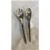 Image 2 : Vintage boma totem pole carved pewter salad set