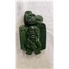 Image 2 : 2 NATIVE CARVINGS, FIGURE, SIGNED TILE, AND WOODEN BOWL