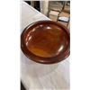 Image 8 : 2 NATIVE CARVINGS, FIGURE, SIGNED TILE, AND WOODEN BOWL