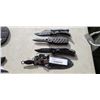 Image 1 : AFD boker and mechanical knife with Linton knife and 3 throwing knives