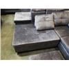 Image 4 : BRAND NEW 4 PIECE GREY FABRIC SECTIONAL SOFA W/ REVERSIBLE CHAISE AND STORAGE OTTOMAN - RETAIL $1999