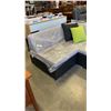 Image 2 : BRAND NEW PREMIUM SMALL L OUTDOOR SECTIONAL RETAIL $1199 W/ LIGHT GREY CUSHIONS AND 2 ACCENT PILLOWS