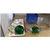 Image 9 : LOT OF GLASSWARE, ORBS, BOWLS