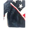 Image 11 : Sheared Mink Dyed Red, White & Blue with the American Flag. Made in Italy. Size 8