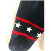 Image 7 : Sheared Mink Dyed Red, White & Blue with the American Flag. Made in Italy. Size 8