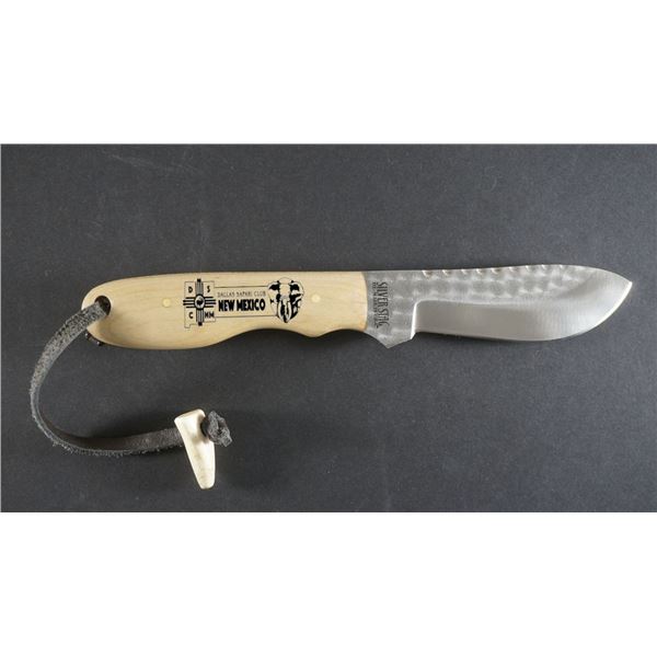 Custom Hand Crafted Fixed Blade Knife With DSCNM Logo etched on Handle Made by Silver Stag Knives