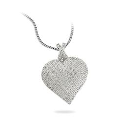 Natural 0.50 CTW Diamond Necklace 14K White Gold - REF-91M8F