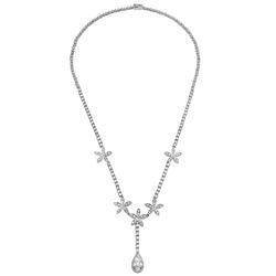 Natural 3.06 CTW Diamond Necklace 14K White Gold - REF-294M3F
