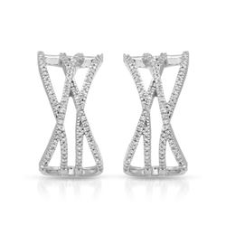 Natural 0.31 CTW Diamond Earrings 14K White Gold - REF-59R4K
