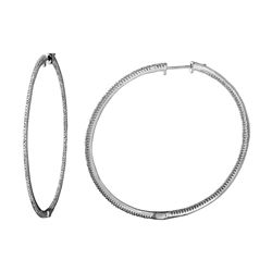 Natural 0.98 CTW Diamond Earrings 14K White Gold - REF-114M3F