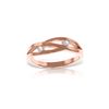 Image 1 : Genuine 0.10 ctw Diamond Anniversary Ring 14KT Rose Gold - REF-54N9R