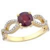 Image 1 : 1.30 CTW Ruby & Diamond Ring 10K Yellow Gold - REF-50Y5V