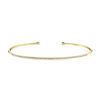 Image 1 : Natural 0.19 CTW Be Brave Bangle Cuff Bracelet 18KT Yellow Gold