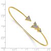 Image 2 : 14k Yellow Gold Diamond Arrow Flexible Bangle - 7 in.