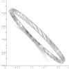 Image 2 : 14K White Gold 4 mm Textured Bangle - 8.5 in.