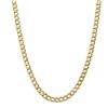 Image 1 : 10k Yellow Gold 7 mm Semi-Solid Curb Link Chain - 26 in.