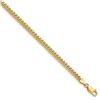 Image 1 : 14k Yellow Gold 3.5 mm Solid Miami Cuban Chain - 7 in.