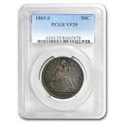 1865-S Liberty Seated Half Dollar VF