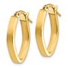 Image 2 : 14k Yellow Gold Small Oval Hoop Earrings - 3 mm