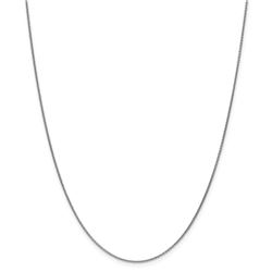 18k Leslies White Gold 1.15 mm Solid Cable Chain - 18 in.
