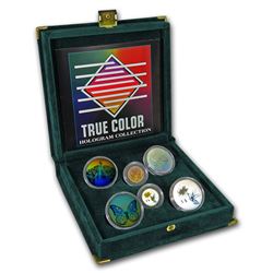 1998 St. Thomas & Prince Proof Gold & Silver 6 Piece Hologram Set