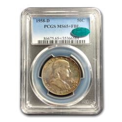 1958-D Franklin Half Dollar MS-65+ PCGS CAC (FBL)