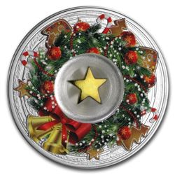 2019 Cameroon Silver Merry Christmas Wreath