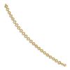 Image 2 : 14k Yellow Gold Polished & Textured Fancy Link Bracelet - 7 in.