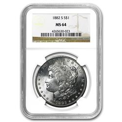 1882-S Morgan Dollar MS-64 NGC