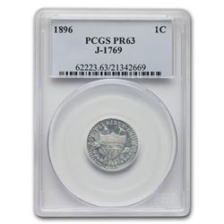 1896 Liberty Shield Cent Pattern PR-63 PCGS (J-1769)