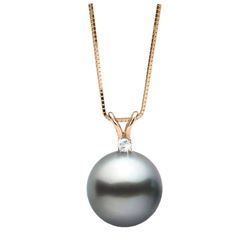 Black Tahitian Pearl and Diamond Radiance Pendant
