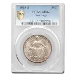 1935-S San Diego Half Dollar MS-67 PCGS