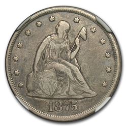 1875-CC Twenty Cent Piece VF-30 NGC
