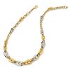 Image 2 : 14K Two-tone Double Curb Link Graduated Necklace - 17 in.