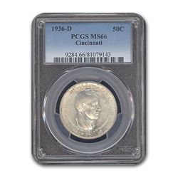 1936-D Cincinnati Half Dollar Commemorative MS-66 PCGS
