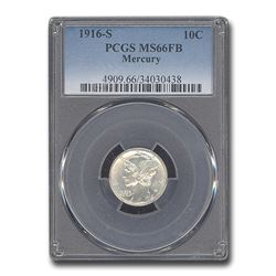 1916-S Mercury Dime MS-66 PCGS (FB)
