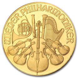 1992 Austria 1 oz Gold Philharmonic BU